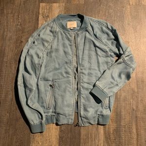 Loft denim bomber jacket